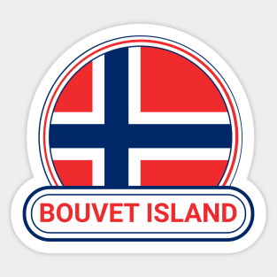 Bouvet Island Country Badge - Bouvet Island Flag Sticker